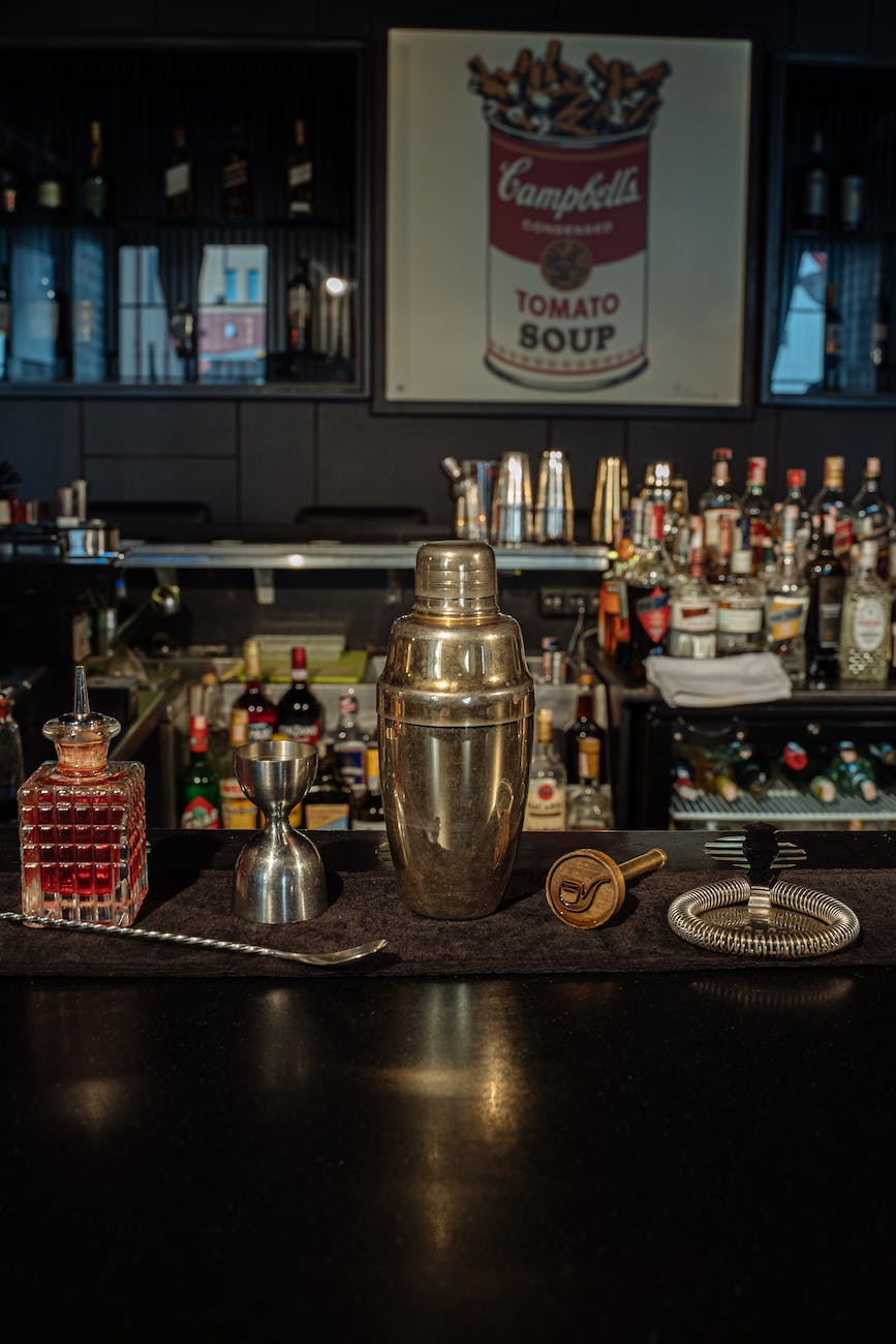 dark photo of a bar with spirits