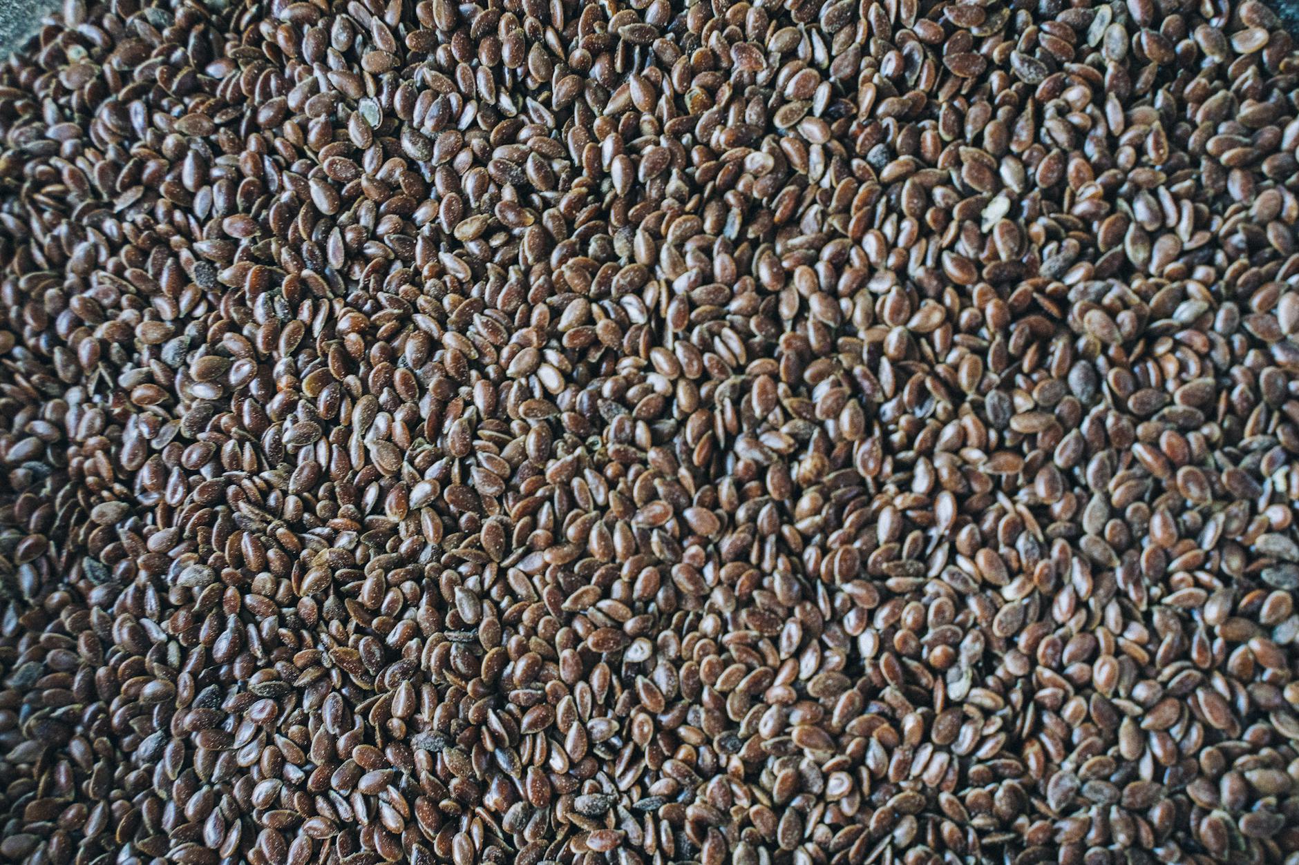 mound of brown seeds