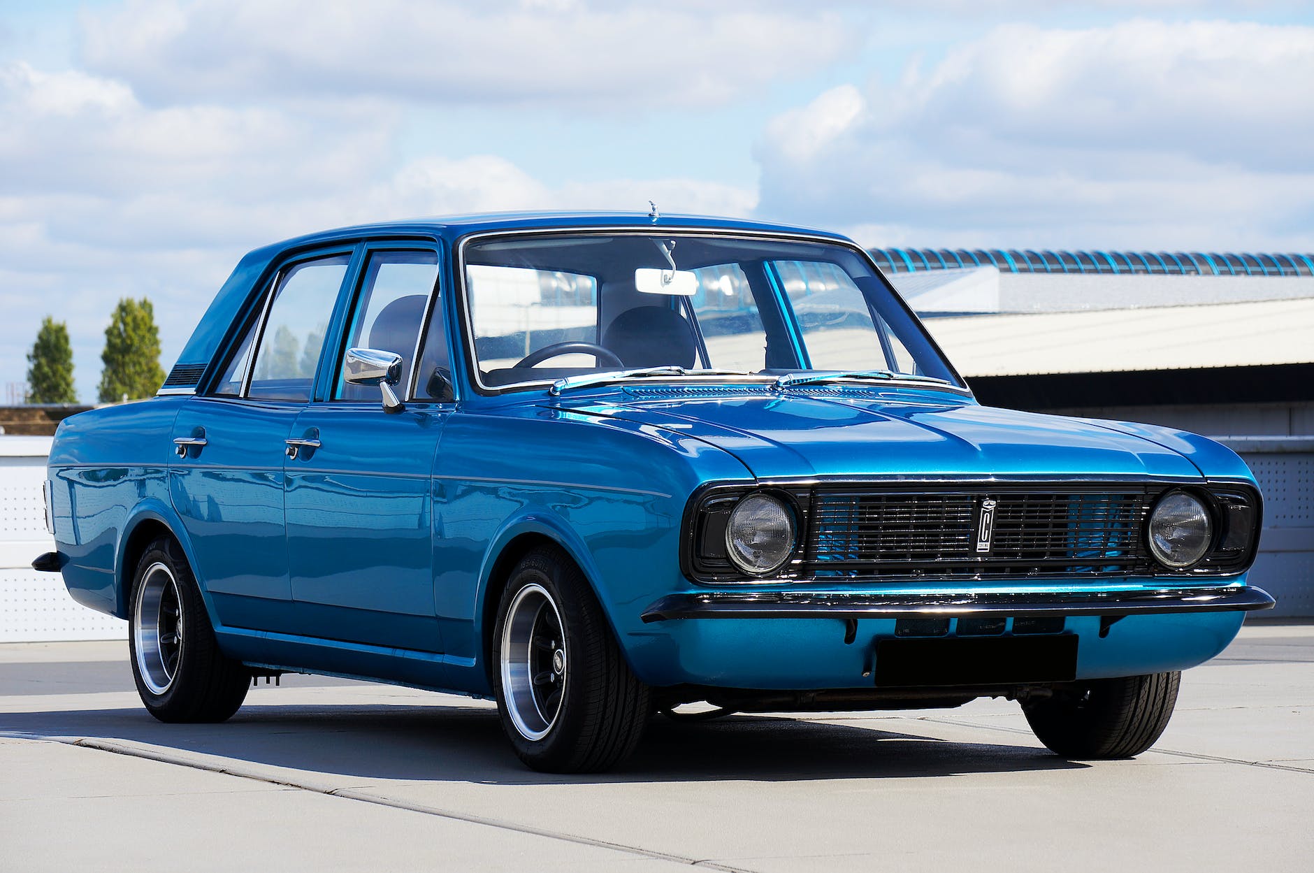 blue ford cortina